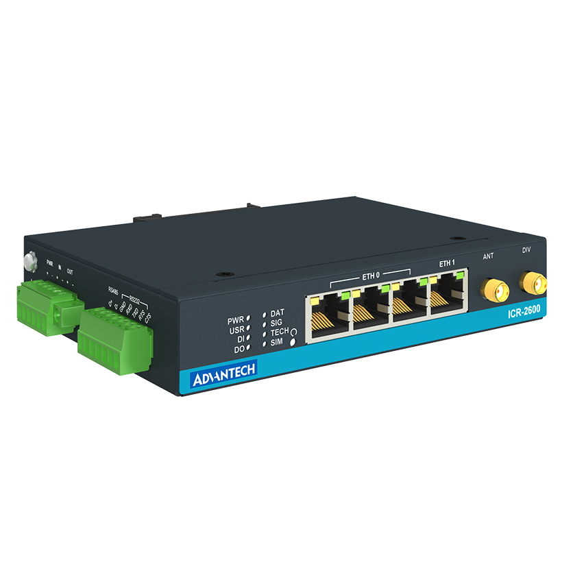 ICR-2600, EMEA, 4x Ethernet , 1x RS232, 1x RS485, Metal, Without Accessories